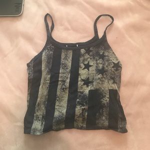 Charlotte Russe American flag crop top