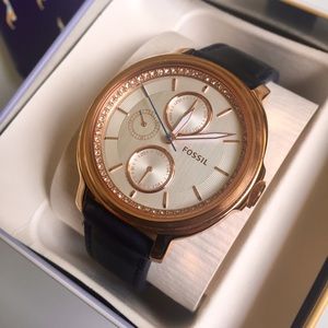 Fossil Chelsey Rose Gold and Navy Watch
