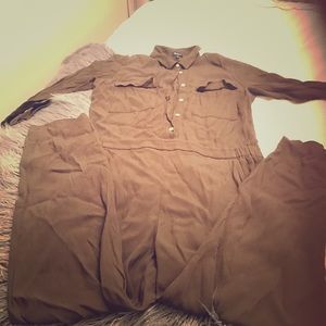 Madewell Army Green Jumpsuit