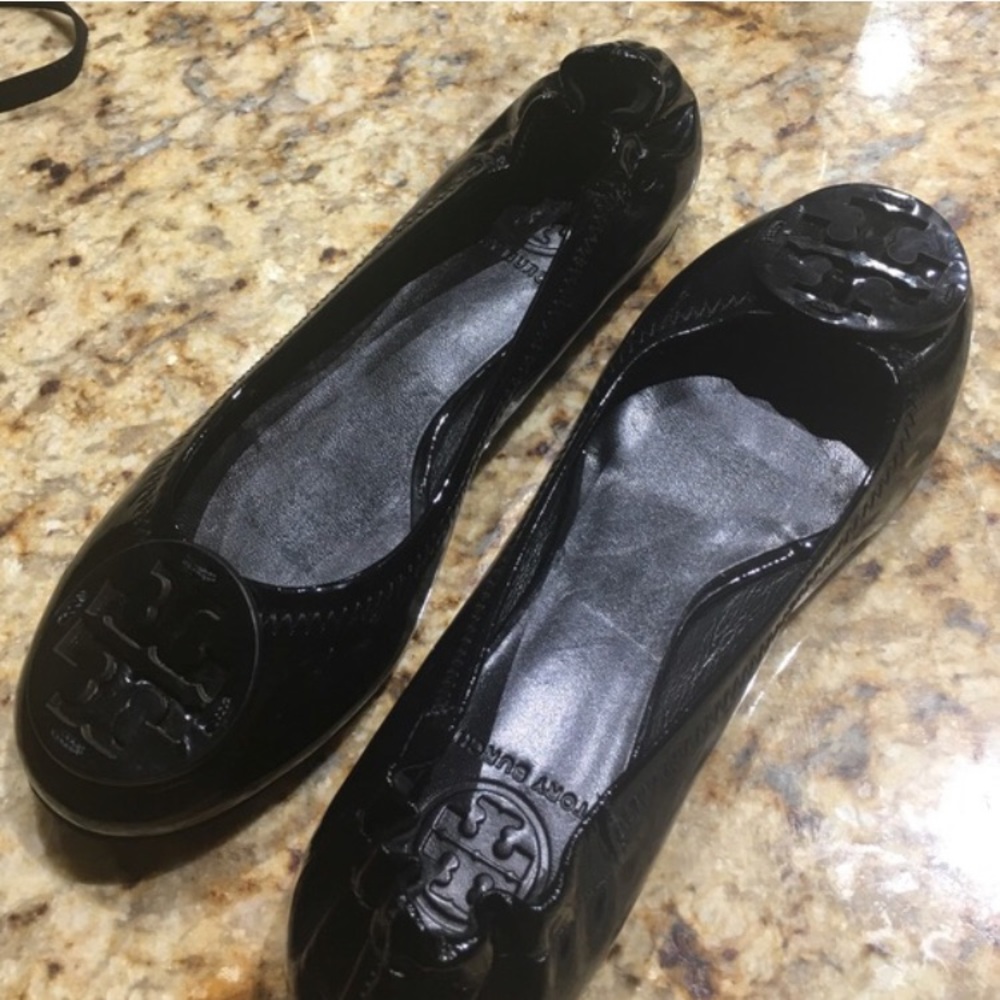 Tory burch "reva" flat all black