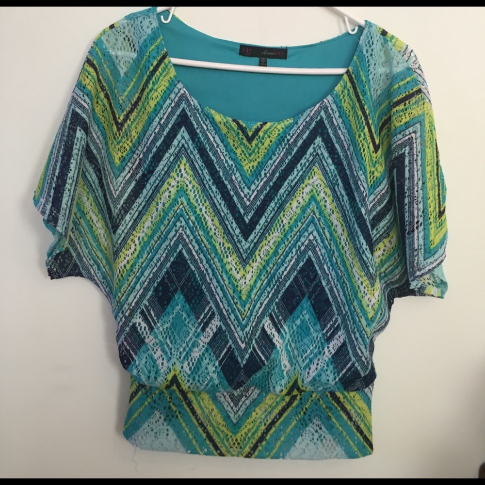 Green and Blue Top