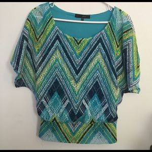 Green and Blue Top