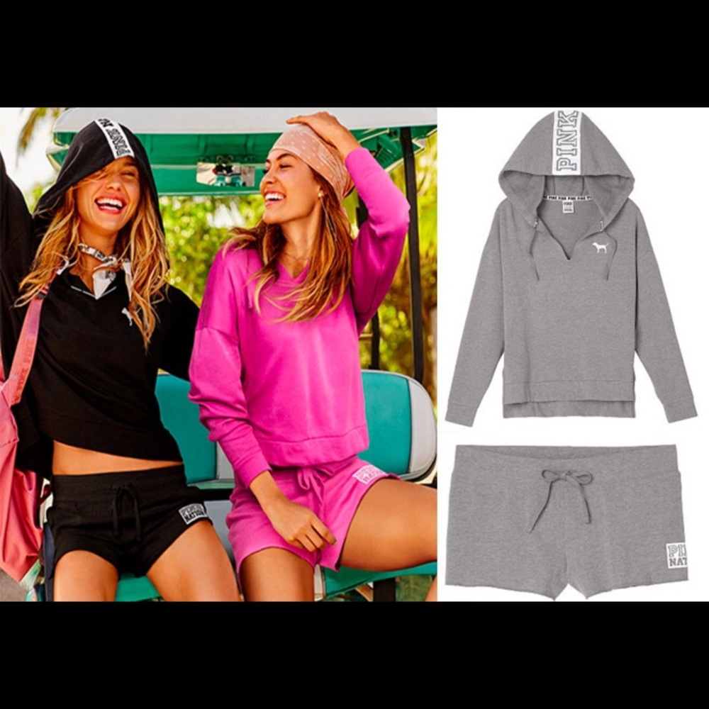 SOLD !!!!split hem raw edge pullover and shorts