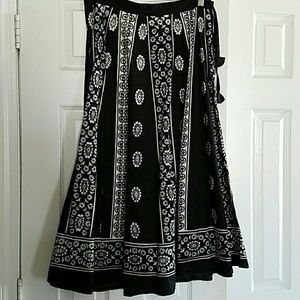 Black and White Maxi Skirt