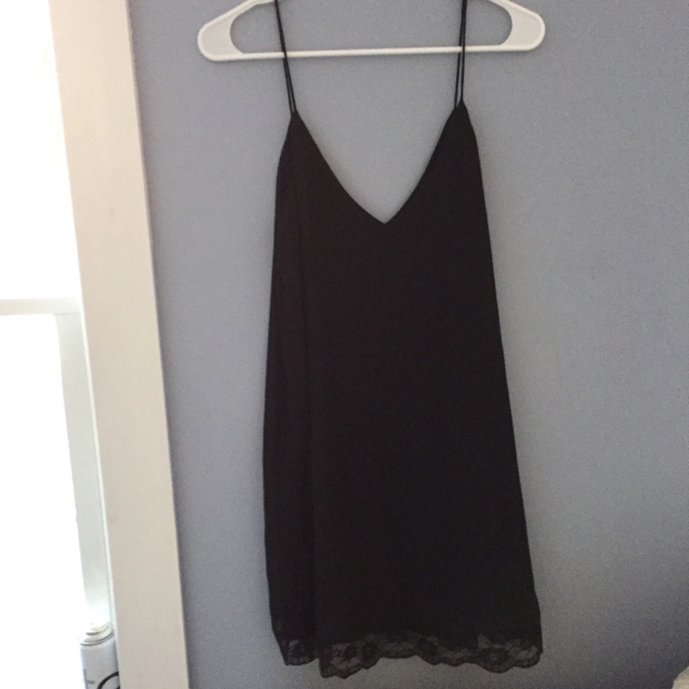 Black tank dress / spaghetti strap dress