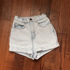 American Apparel High Waist Denim Shorts