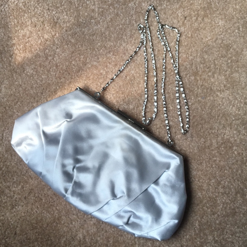 Silver Convertible Clutch