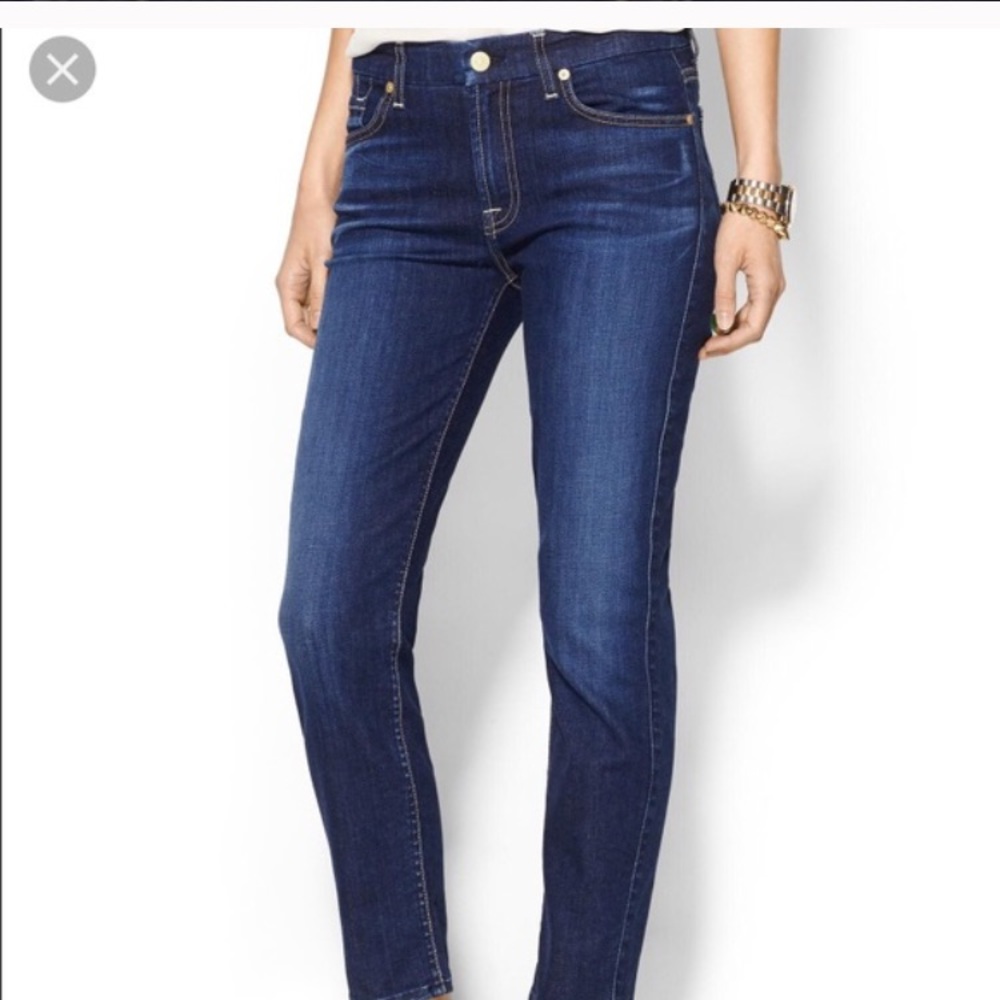 7 for all Mankind Kimmie Crop Jean in Lyst