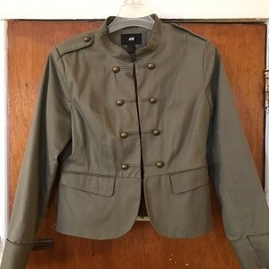 Very cute Army green military jacket.