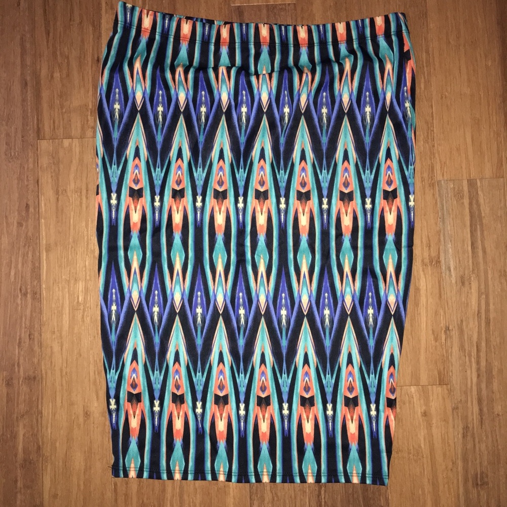 Plus size Forever 21 print skirt SZ 2X