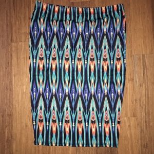 Plus size Forever 21 print skirt SZ 2X