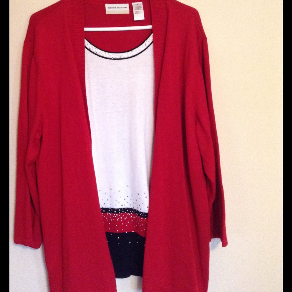Alfred Dunner layered look sweater