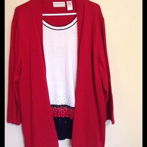 Alfred Dunner layered look sweater