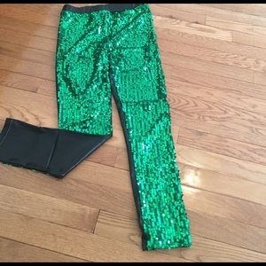 Green Sparkly Leggings
