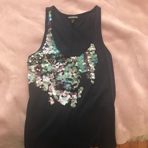 Express sparkly tank top