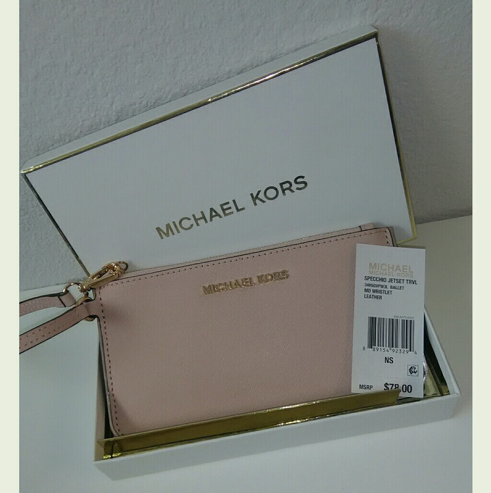 Michael Kors Pink Wristlet NWT