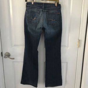 "7" jeans with gold Swarovski crystals