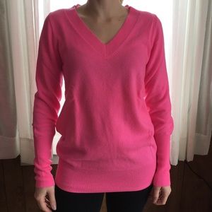 Hot pink J Crew Cashmere Sweater, Size S