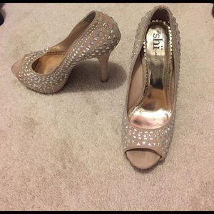 SHI rock glitter heels