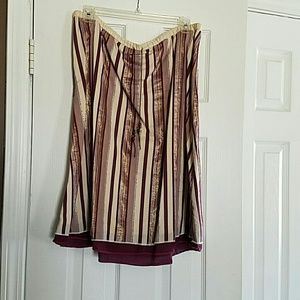 Purple and Gold Striped Skirt