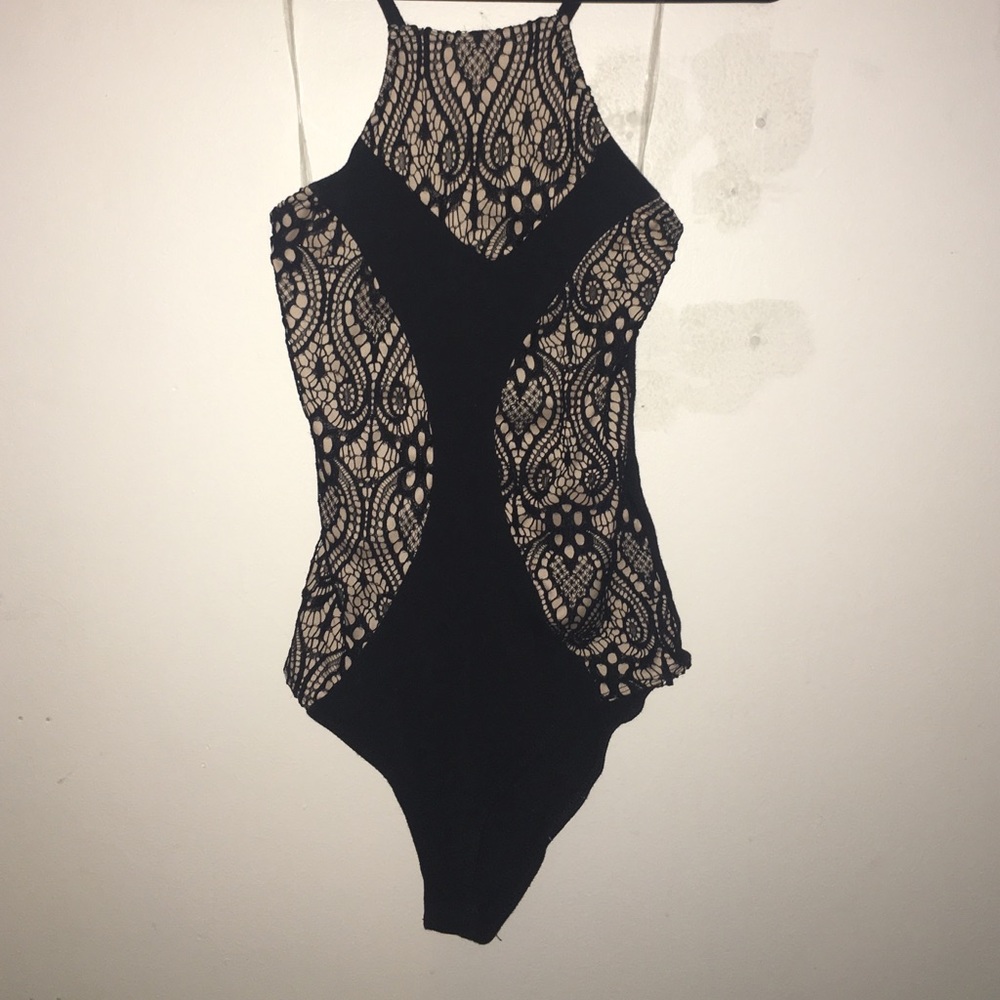 Black & Cream Body Suit
