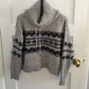 Grey and Navy Blue Sweater