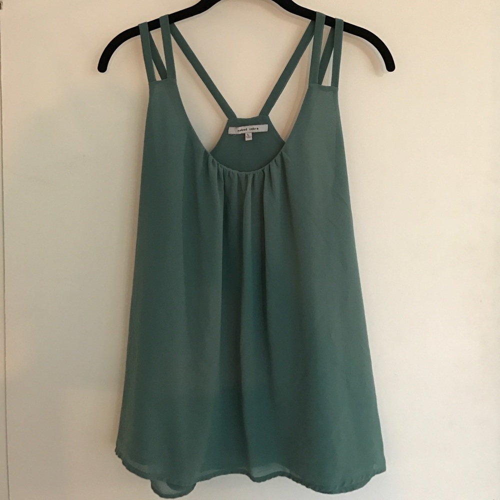 Flowy crisscross back blouse