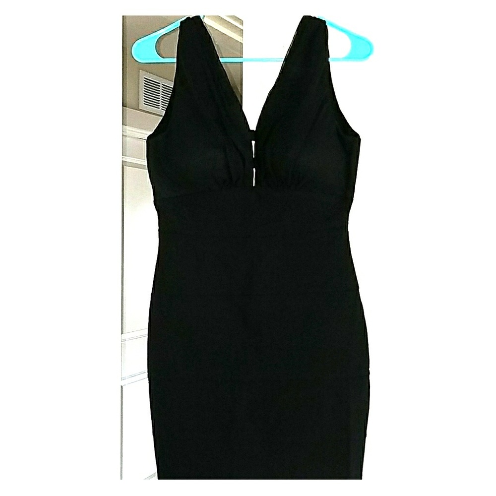 Deep v mini dress