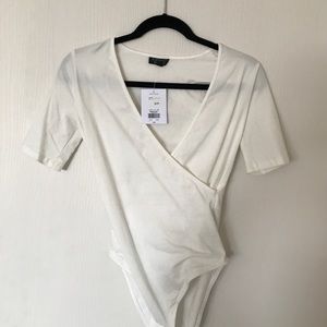White Topshop Bodysuit
