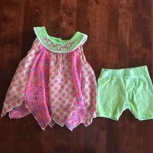 Little Lass Handkerchief Outfit Set