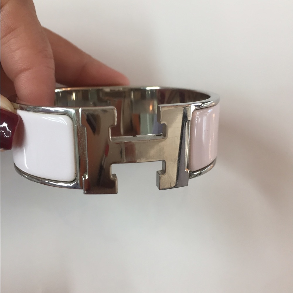 Hermes clic clac pale pink bracelet PM