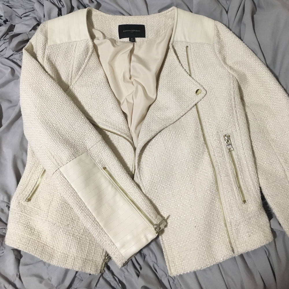 Banana Republic jacket with leather accents