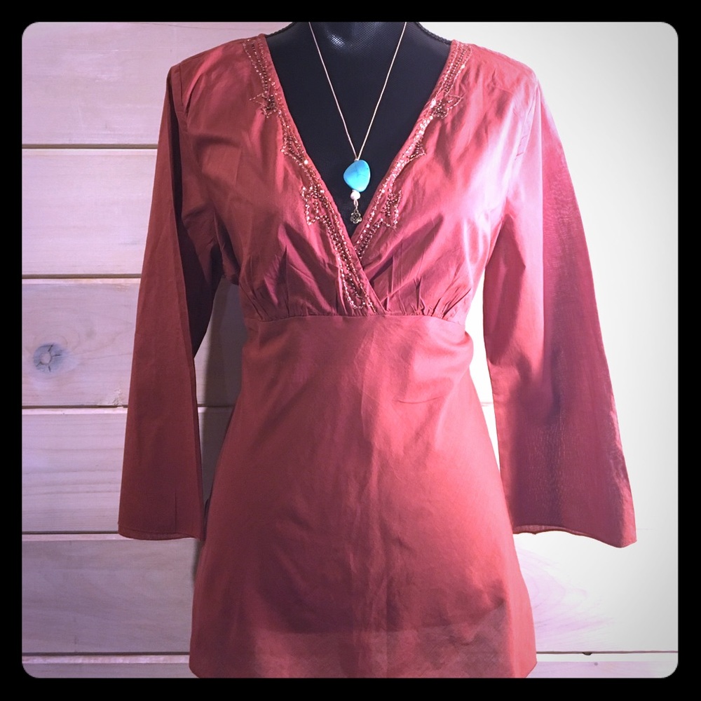 NWT Lavender Star Embellished Tunic Sz XL