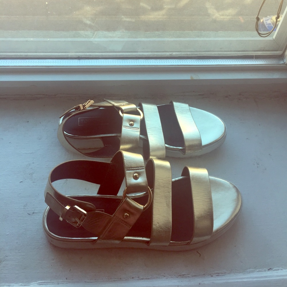 Topshop Gold athletic sandals