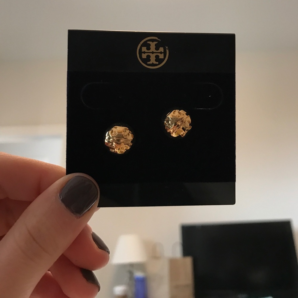 Tory Butch gold studded earrings