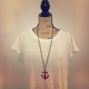 Red Anchor Necklace