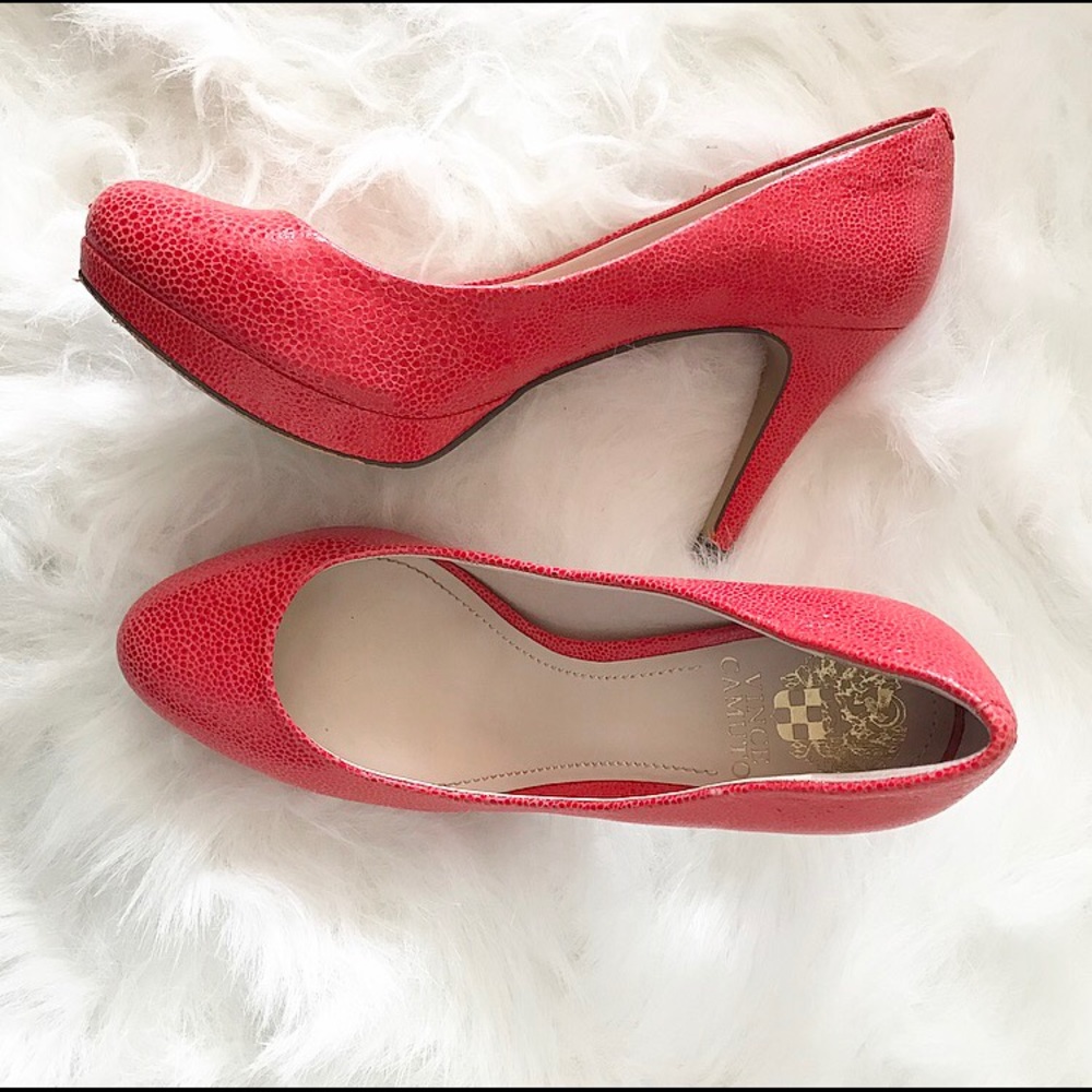 Vince Camuto Red Leather Pumps