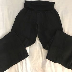 fresh laundry , black super wide leg cotton pants