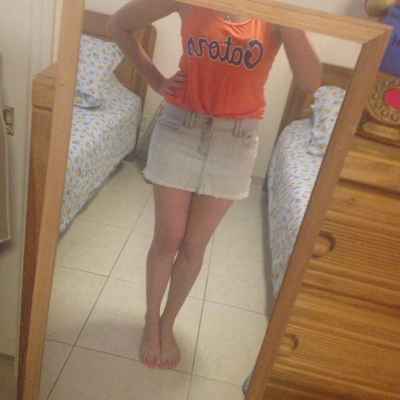 Light denim jean skirt Abercrombie and fitch - Picture 5 of 6