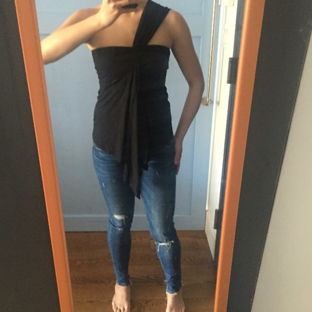 NWT A|X one shoulder knit top