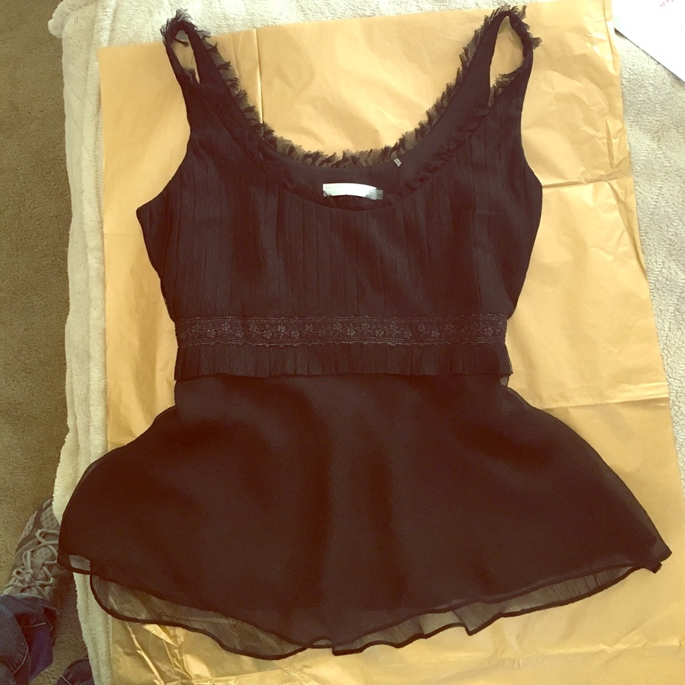 ❤ Badgley Mischka sleeveless blouse