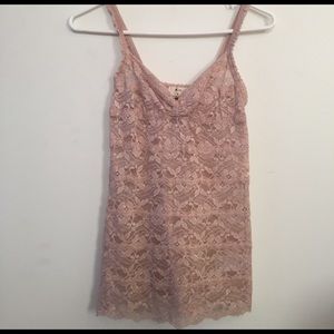 Lacy blush tank