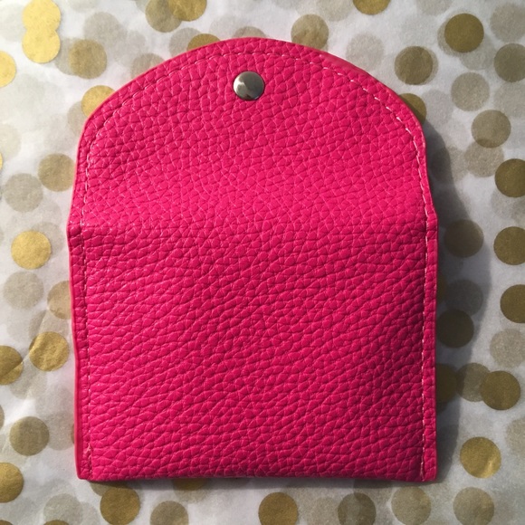 Fuchsia Vegan Leather Envelope Wallet - Picture 3 of 4