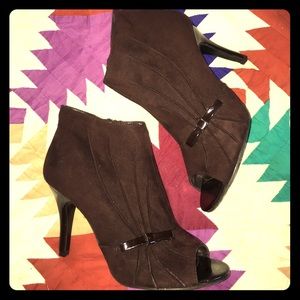 New Directions *peep toe* booties