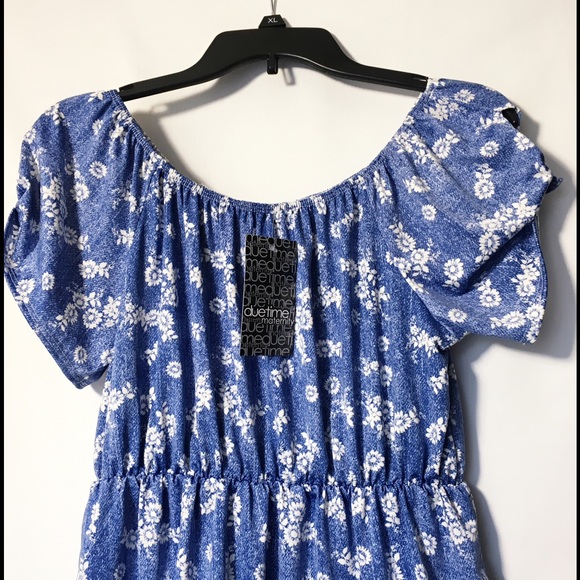 SOLD Maternity Sz L Blue Floral Top NWT - Picture 5 of 5