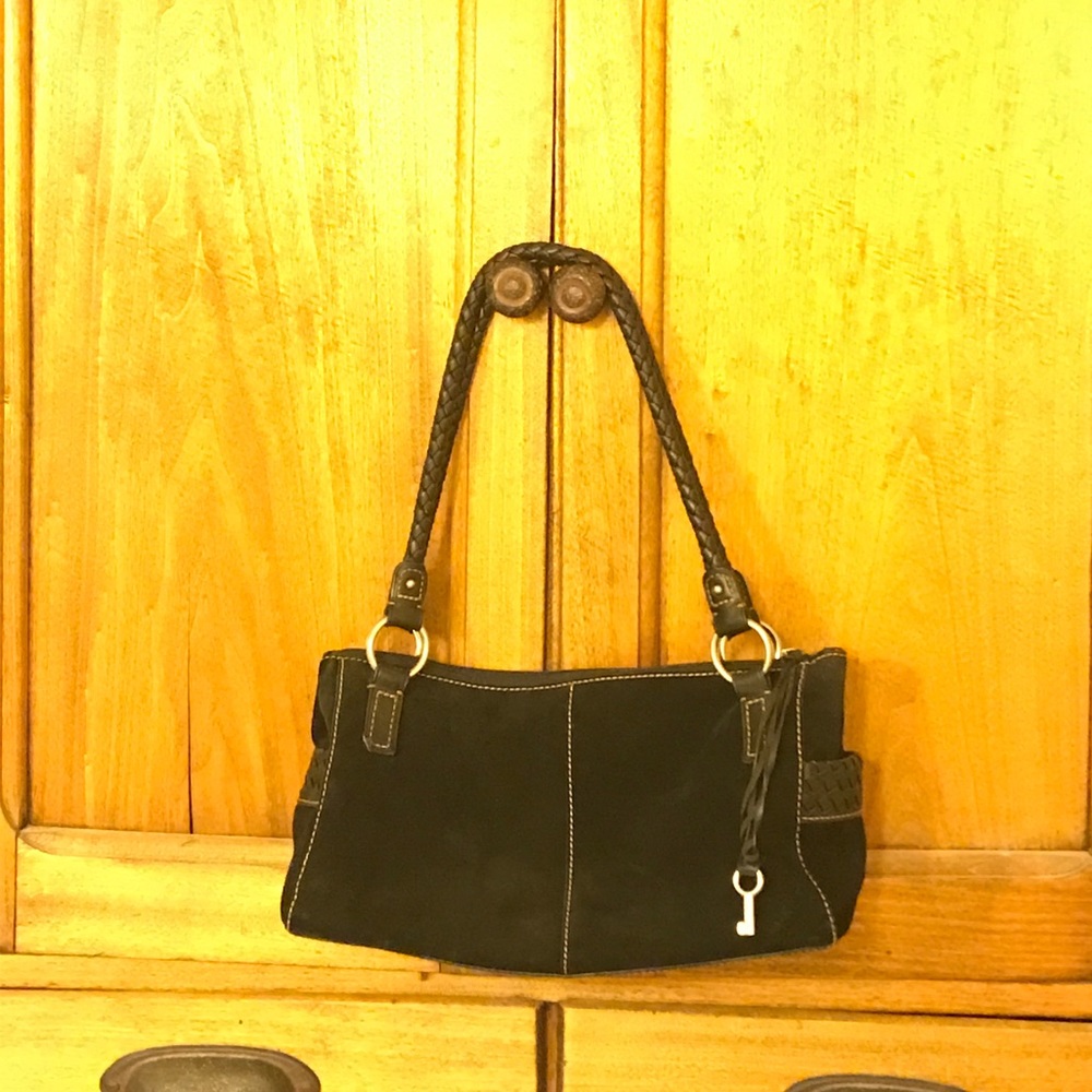 Suede handbag