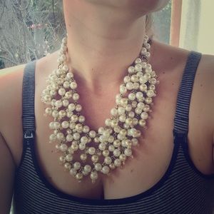 Stella & Dot Pearl Bib Necklace