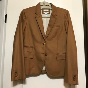 J Crew Schoolboy camel brown 100% wool blazer