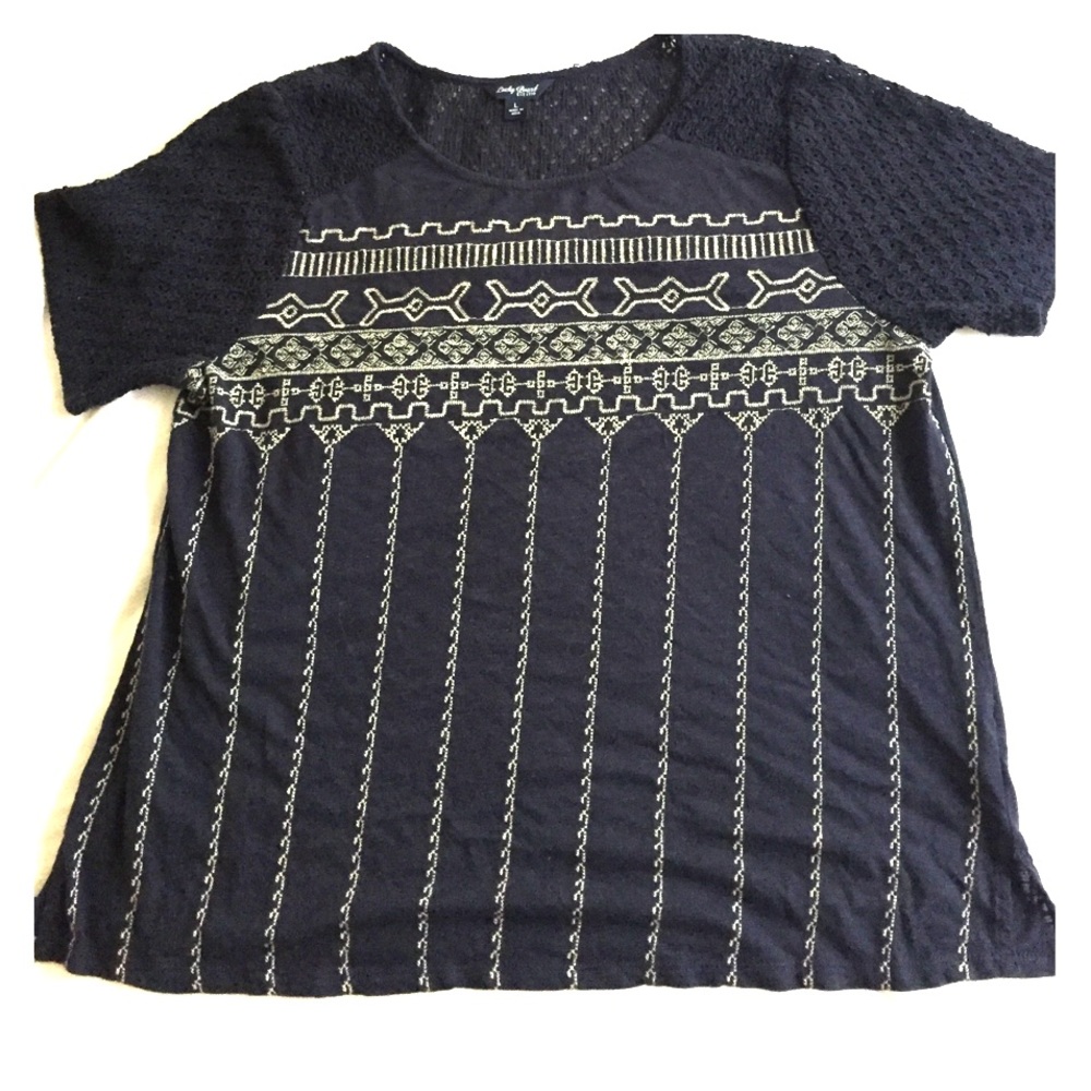 Lucky Brand Knit Short Sleeve Top