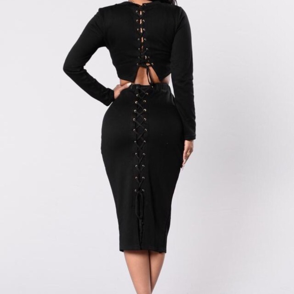 Two Piece Black Matching Set